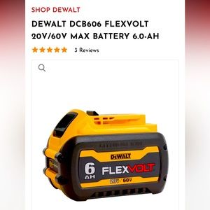 DEWALT DCB606 MAX VOLT BATTERY
